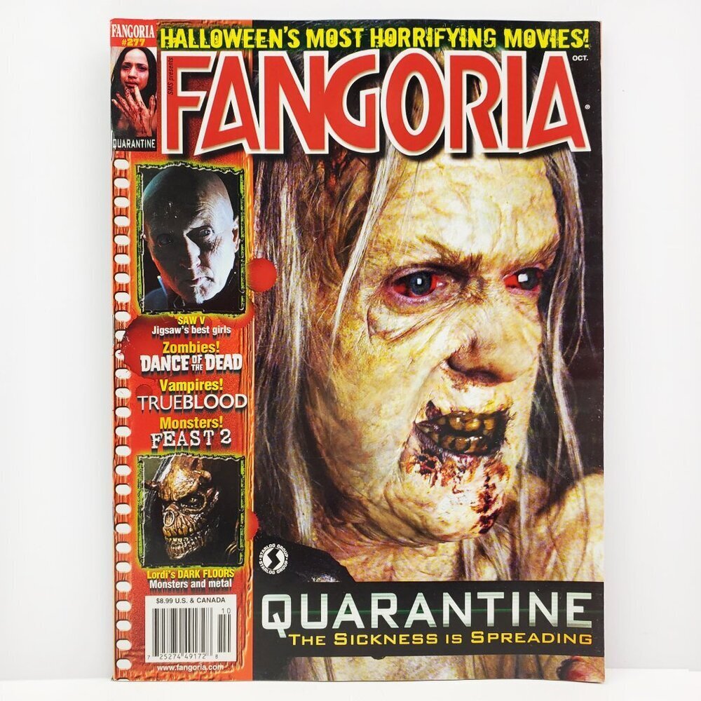 Fangoria Magazine #277 October 2008 Saw V True Blood Anna Paquin Horror Movies